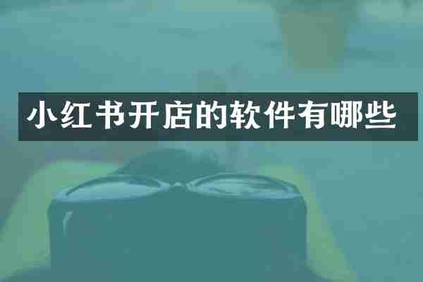 小红书开店的软件有哪些