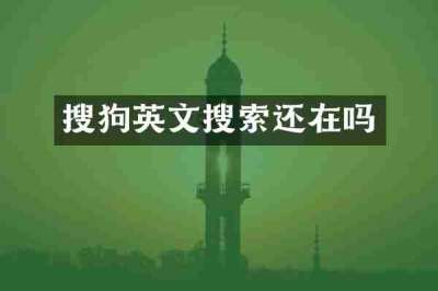 搜狗英文搜索还在吗