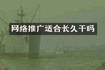 网络推广适合长久干吗