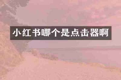 小红书哪个是点击器啊
