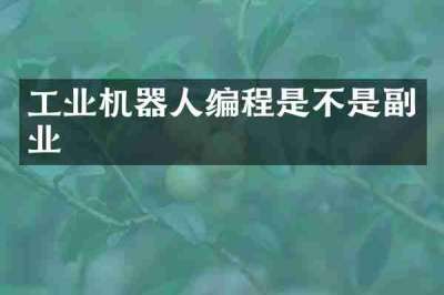 工业机器人编程是不是副业