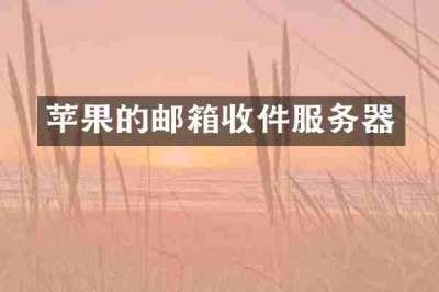 苹果的邮箱收件服务器