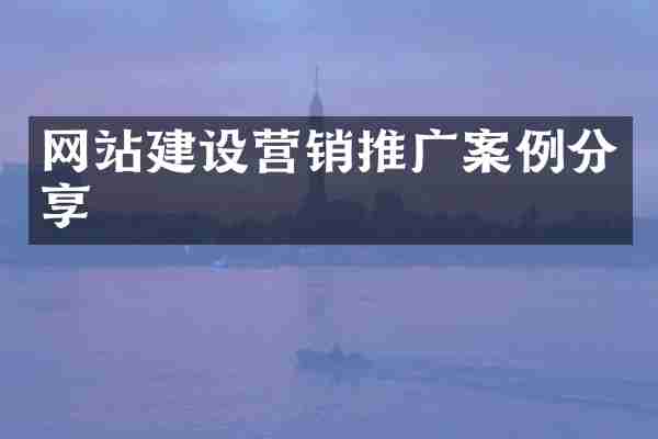 网站建设营销推广案例分享