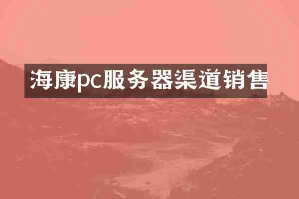 海康pc服务器渠道销售