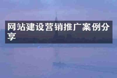 网站建设营销推广案例分享