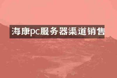 海康pc服务器渠道销售