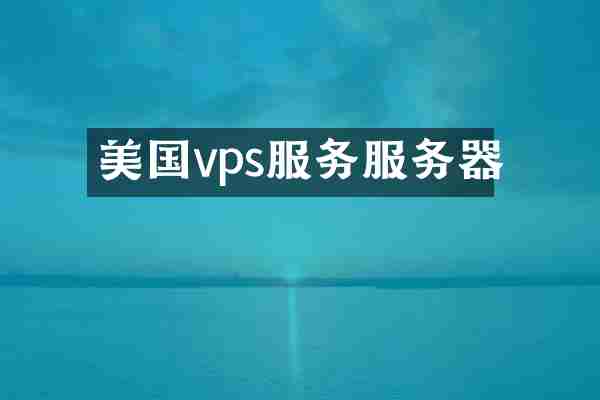 美国vps服务服务器
