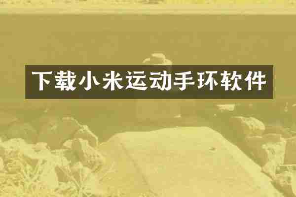 下载小米运动手环软件