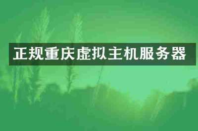 正规重庆虚拟主机服务器