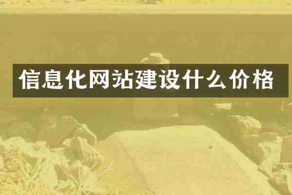 信息化网站建设什么价格