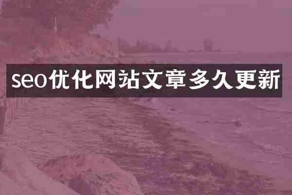 seo优化网站文章多久更新