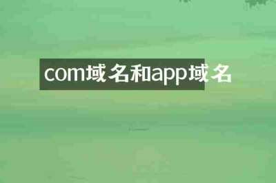 com域名和app域名
