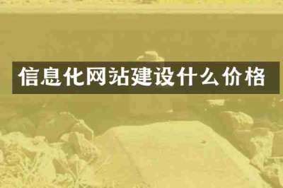 信息化网站建设什么价格