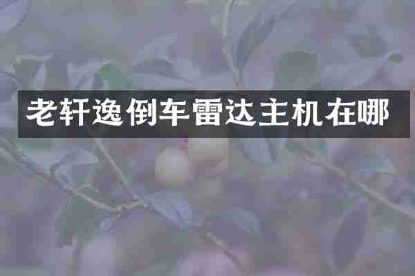 老轩逸倒车雷达主机在哪