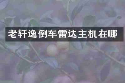 老轩逸倒车雷达主机在哪