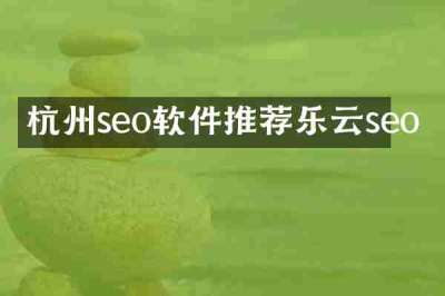 杭州seo软件推荐乐云seo