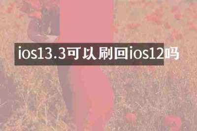 ios13.3可以刷回ios12吗