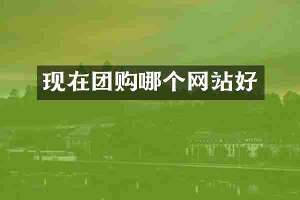 现在团购哪个网站好