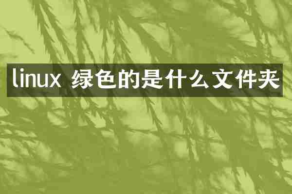 linux 绿色的是什么文件夹
