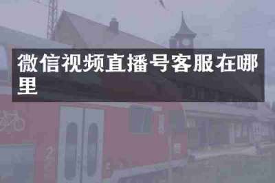 微信视频直播号客服在哪里