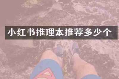 小红书推理本推荐多少个