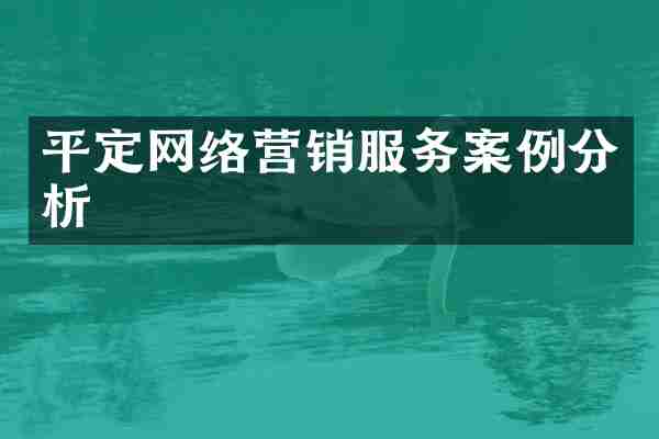 平定网络营销服务案例分析