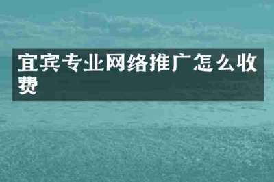 宜宾专业网络推广怎么收费