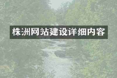 株洲网站建设详细内容