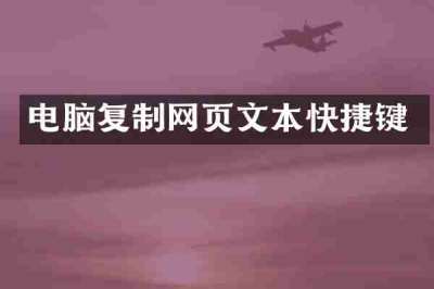 电脑复制网页文本快捷键