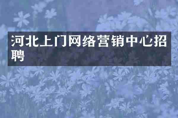 河北上门网络营销中心招聘