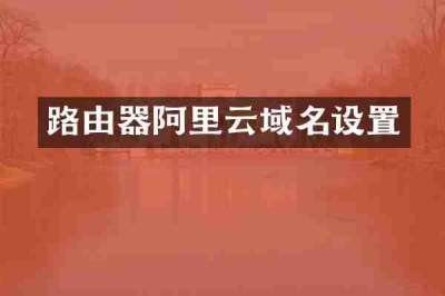 路由器阿里云域名设置