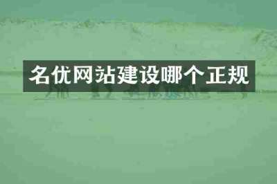 名优网站建设哪个正规