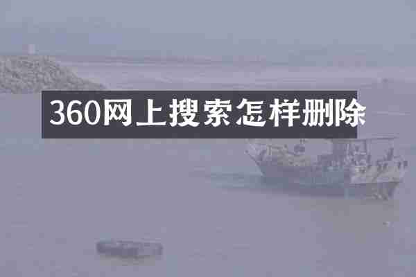 360网上搜索怎样删除
