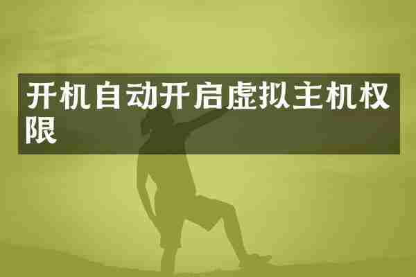 开机自动开启虚拟主机权限