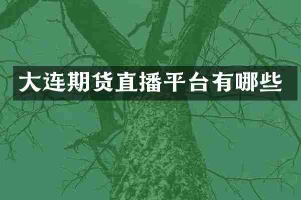 大连期货直播平台有哪些