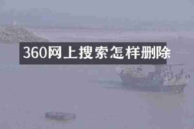 360网上搜索怎样删除