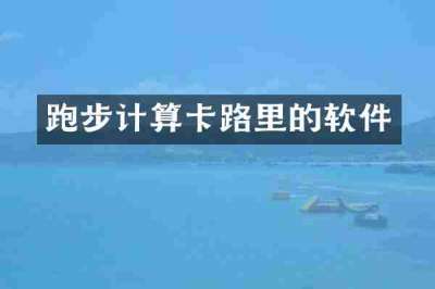 跑步计算卡路里的软件