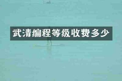 武清编程等级收费多少