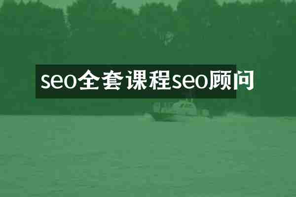 seo全套课程seo顾问
