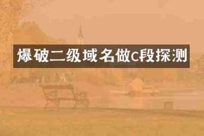 爆破二级域名做c段探测