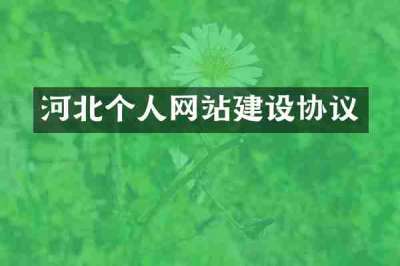河北个人网站建设协议