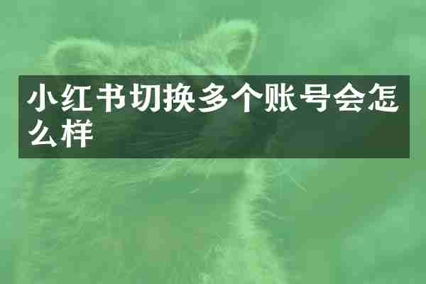 小红书切换多个账号会怎么样