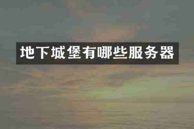 地下城堡有哪些服务器