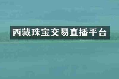 西藏珠宝交易直播平台