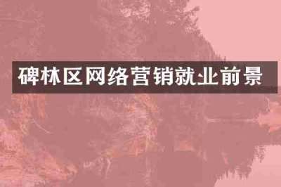 碑林区网络营销就业前景