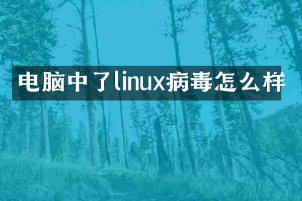 电脑中了linux病毒怎么样