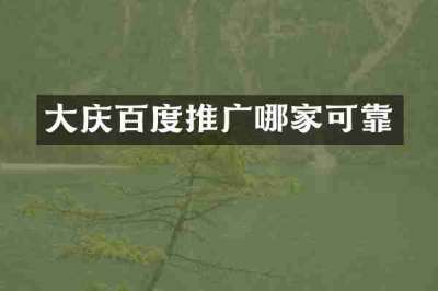 大庆百度推广哪家可靠