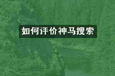 如何评价神马搜索