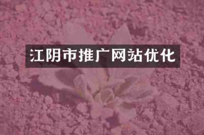 江阴市推广网站优化