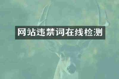 网站违禁词在线检测